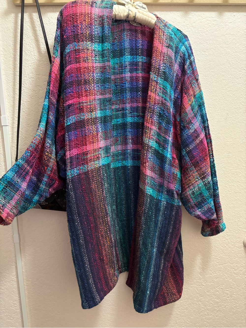 Elizabeth Jenkins, Hand Woven Cardigan New Mexico, BOHO vintage